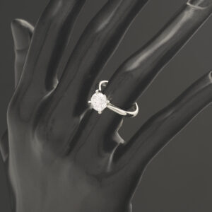 Platinum 1.42ct Round Brilliant Cut Diamond Solitaire Ring