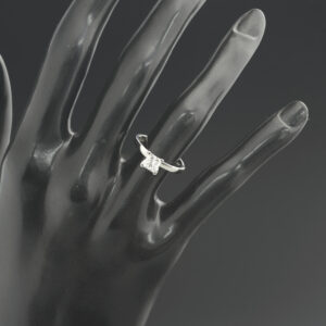 Platinum 0.70ct Diamond Princess Cut Solitaire Ring