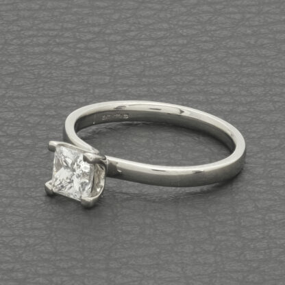 Platinum 0.70ct Diamond Princess Cut Solitaire Ring - Image 3