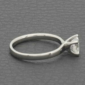 Platinum 0.70ct Diamond Princess Cut Solitaire Ring