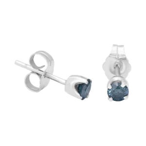 9ct White Gold 0.33ct Blue Diamond Stud Earrings