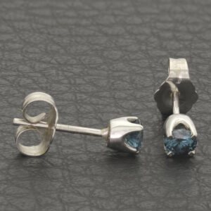 9ct White Gold 0.33ct Blue Diamond Stud Earrings
