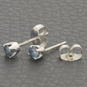 9ct White Gold 0.33ct Blue Diamond Stud Earrings