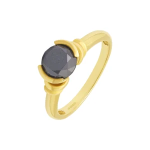 9ct Yellow Gold 1.73ct Black Diamond Ring