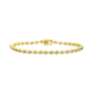9ct Yellow Gold 2.39ct Alexandrite Line Bracelet 7.5&#8243; 4.5mm