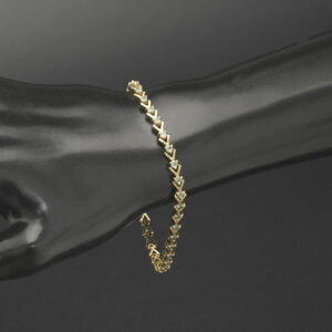 9ct Yellow Gold 2.39ct Alexandrite Line Bracelet 7.5&#8243; 4.5mm