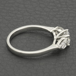 Platinum 1.27ct Diamond 3 Stone Ring