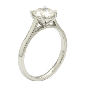 Platinum 1.28ct Diamond 4 Claw Ring