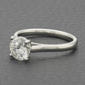 Platinum 1.28ct Diamond 4 Claw Ring