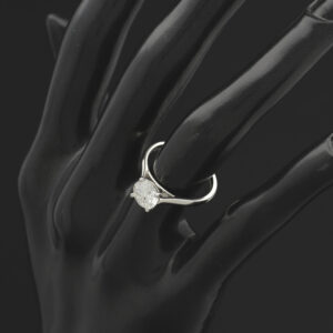 Platinum 1.28ct Diamond 4 Claw Ring