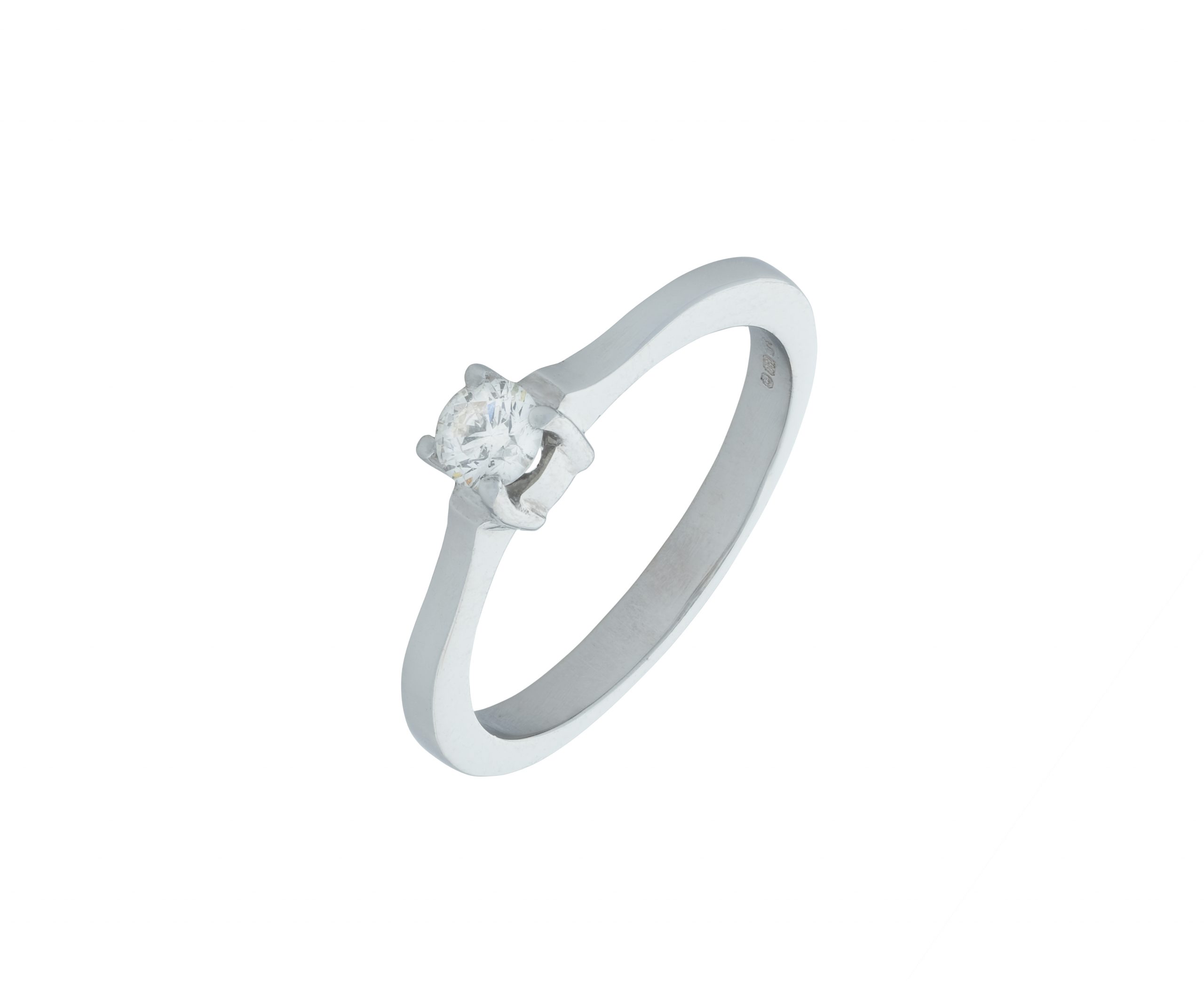 18ct White gold 0.20ct diamond solitaire ring