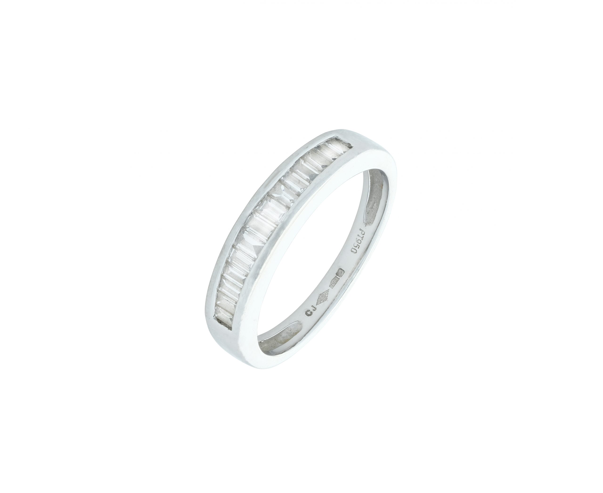 Platinum 0.25ct Half Eternity Baguette Diamond Ring