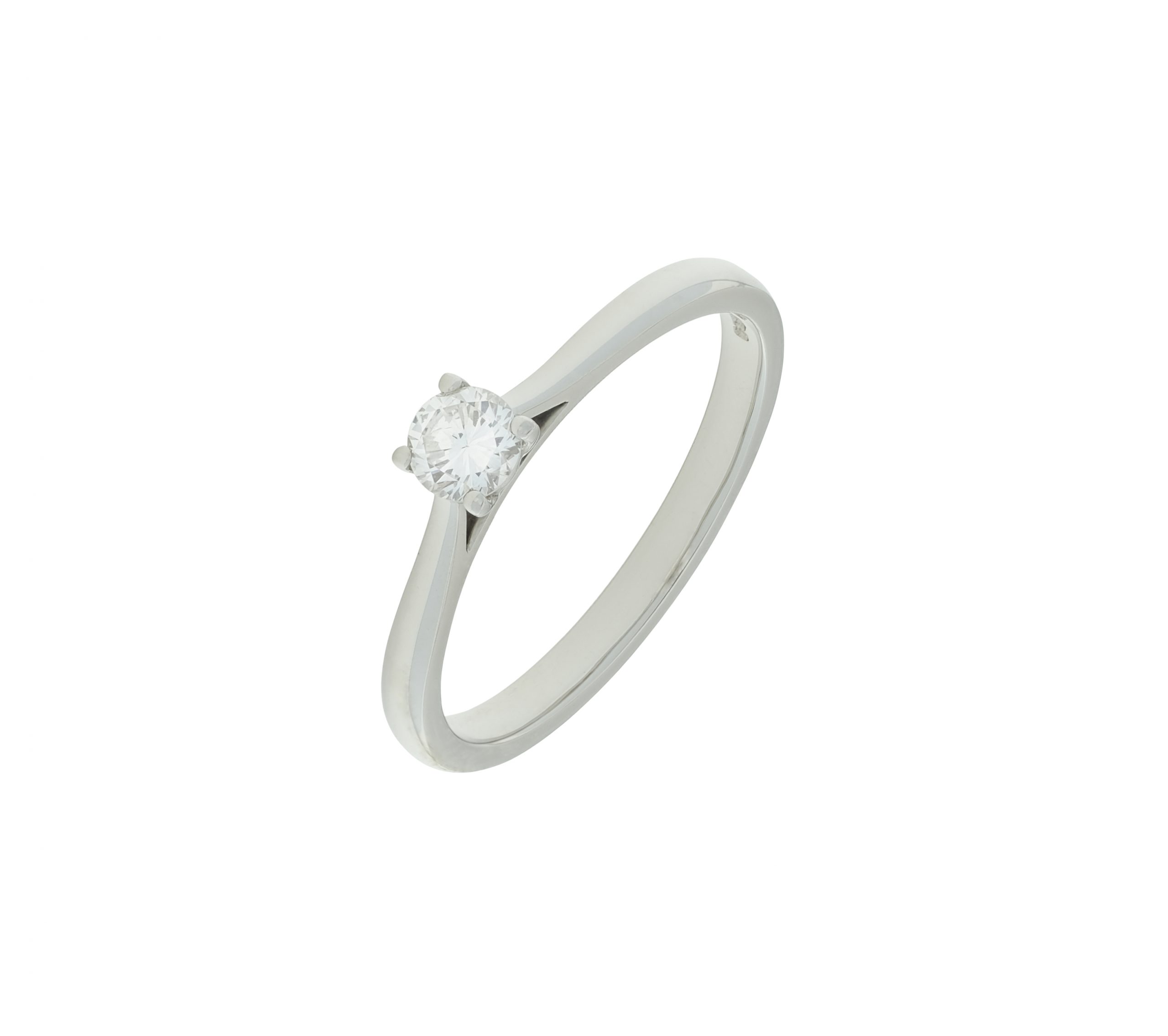 Platinum 0.23ct Diamond Solitaire Ring