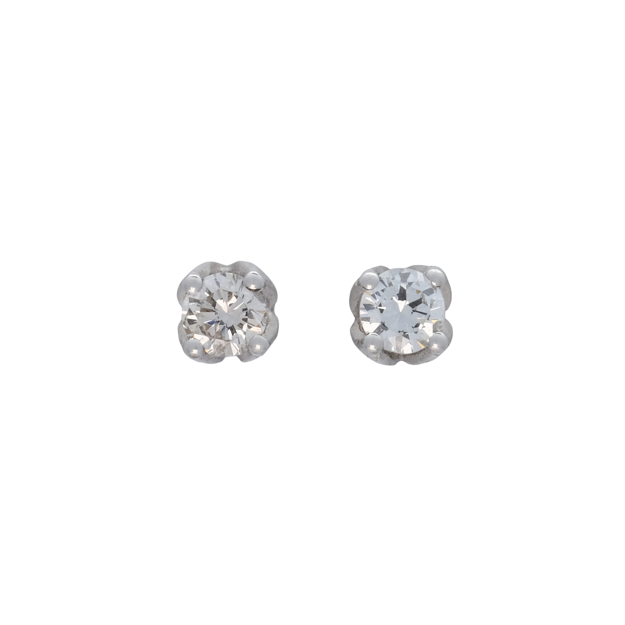 18ct White Gold 0.19ct Round Diamond Studs