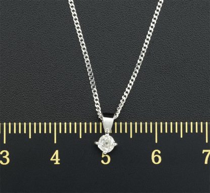 18ct Single Stone Diamond Pendant and Chain