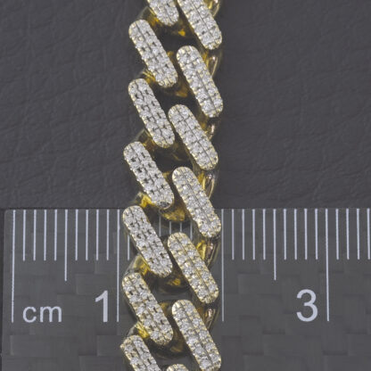 18ct Yellow Gold 2.00ct Diamond Curb Chain 22.5'' 9.5mm - Image 4