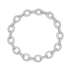 18ct White Gold 1.30ct Diamond Loop Bracelet 7.5&#8243; 9.5mm