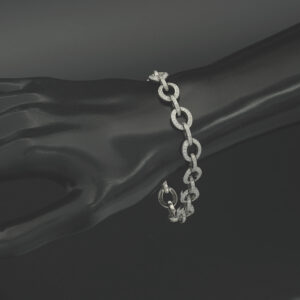 18ct White Gold 1.30ct Diamond Loop Bracelet 7.5&#8243; 9.5mm