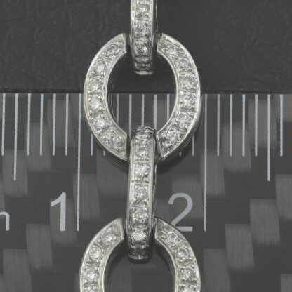 18ct White Gold 1.30ct Diamond Loop Bracelet 7.5" 9.5mm - Image 2