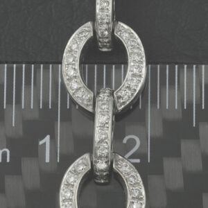 18ct White Gold Diamond Loop Bracelet 7.5&#8243; 9.5mm