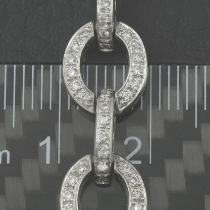 18ct White Gold Diamond Loop Bracelet 7.5" 9.5mm - Image 2