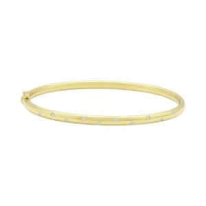 18ct Yellow Gold 0.10ct Diamond Bangle