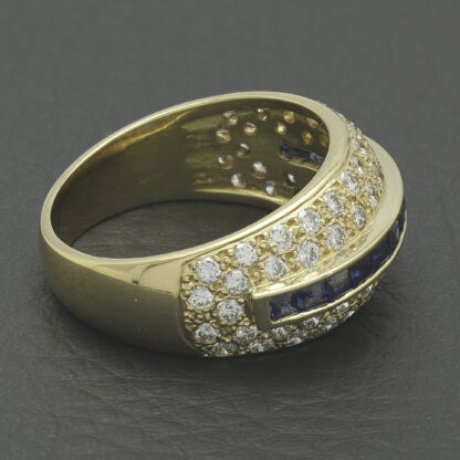 18ct Yellow Gold 1.00ct Diamond & 0.45ct Sapphire Ring - Image 3