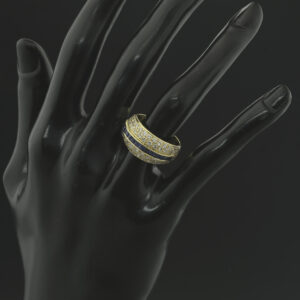 18ct Yellow Gold 1.00ct Diamond & 0.45ct Sapphire Ring
