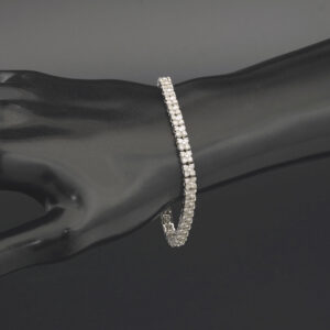 18ct White Gold 5.00ct Diamond Tennis Bracelet 7″ 4mm