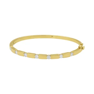 18ct Yellow Gold 0.70ct Diamond Bangle