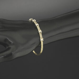 9ct Yellow Gold 0.75ct Diamond Bangle