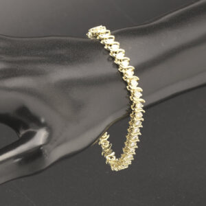 14ct Yellow Gold 2.66ct Diamond Bracelet 7.5″ 4.5mm