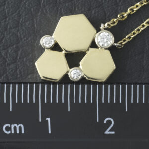 18ct Yellow Gold 0.08ct Diamond Necklace 18&#8221;