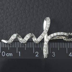 9ct White Gold 0.50ct Fancy Diamond Cross Necklace 24&#8243;
