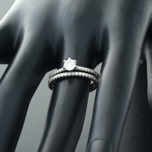 Platinum 0.79ct Round Diamond Bridal Set