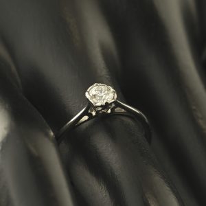 Platinum 0.25ct Round Diamond Solitaire Ring