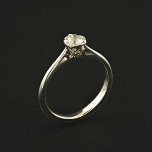 Platinum 0.25ct Round Diamond Solitaire Ring