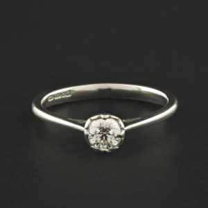 Platinum 0.25ct Round Diamond Solitaire Ring