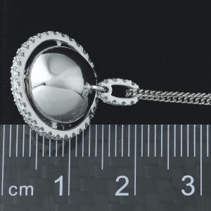 Platinum 0.40ct Diamond Globe Necklace 18″