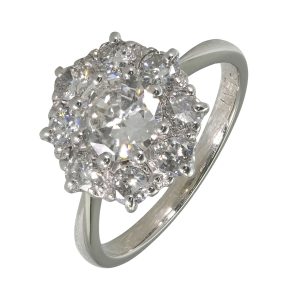 Platinum 1.80ct Diamond Cluster Ring
