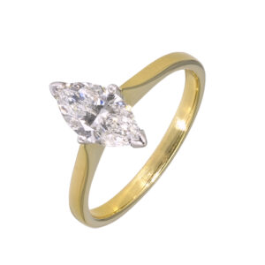 18ct Yellow Gold 0.50ct Marquise Diamond Ring