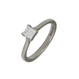 18ct White Gold 0.30ct Princess Diamond Solitaire Ring