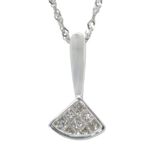 18ct White Gold 0.20ct Diamond Necklace 18″
