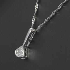 18ct White Gold 0.20ct Diamond Necklace 18″