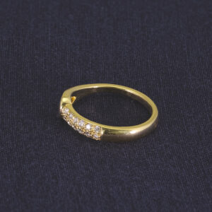 18ct Yellow Gold 0.05ct Diamond And Sapphire Loop Ring