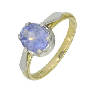 18ct Yellow Gold 1.8ct Oval Sapphire Solitaire Ring