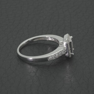 9ct White Gold 0.38 Diamond Halo Ring