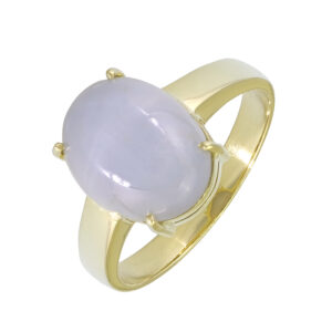18ct Yellow Gold White Star Sapphire Ring