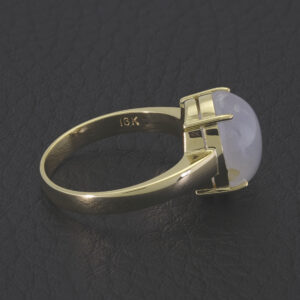 18ct Yellow Gold White Star Sapphire Ring