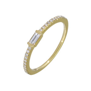 18ct Yellow Gold 0.10ct Diamond Band Ring